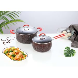 2019 hot sales 2pcs non-stick cookware set & stainless steel pot & ECO-Friendly