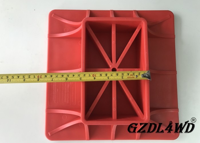 ABS Jeep Off Road Parts , Red Hi Lift Jack Base Plate Plastic Material