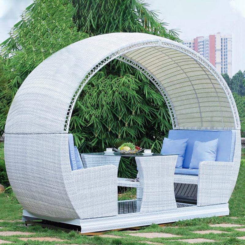 Metal Outdoor Swing Chair Home Relaxation Rattan Rocking Chair
