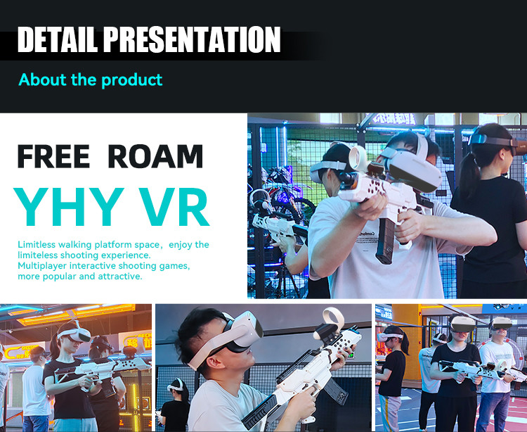 YHY New Launched 4 Players VR Shooting Simulator with 360 Free Roam and Multiplayer Games
