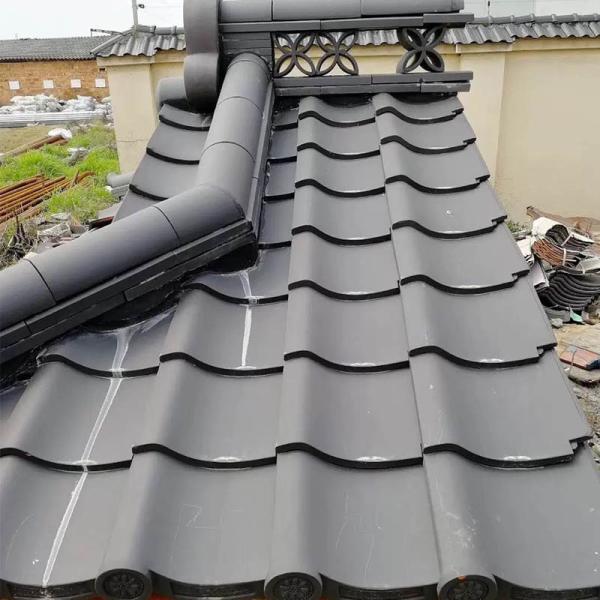 Artisanal Japanese Ceramic Roofing Tile Insulating Clay Handmade Craftsmanship