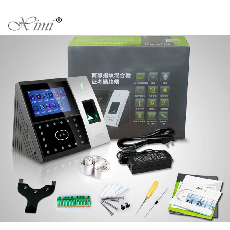 Iface702 Face Time Attendance And Access Control System 13.56MHz Card Biometric Fingerprint Time Recorder Employees Attendance