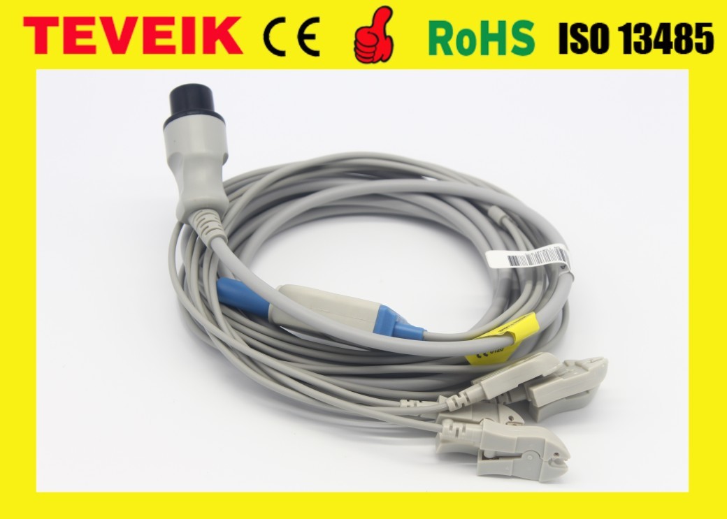 Medical Reusable Mindray Round 6pin 5leads ECG Cable For PM7000 Patient Monitor, TPU materials