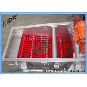 Round Hole Mining Screen Mesh Polyurethane Material Red Color For Cement Plants