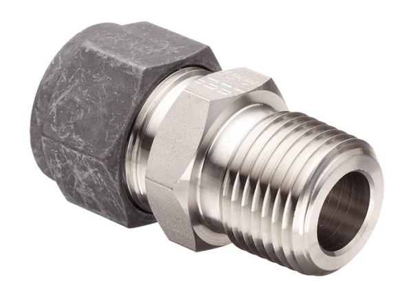 Fractional Tube NPT Compression Tube Fittings High Hardness Straight Male