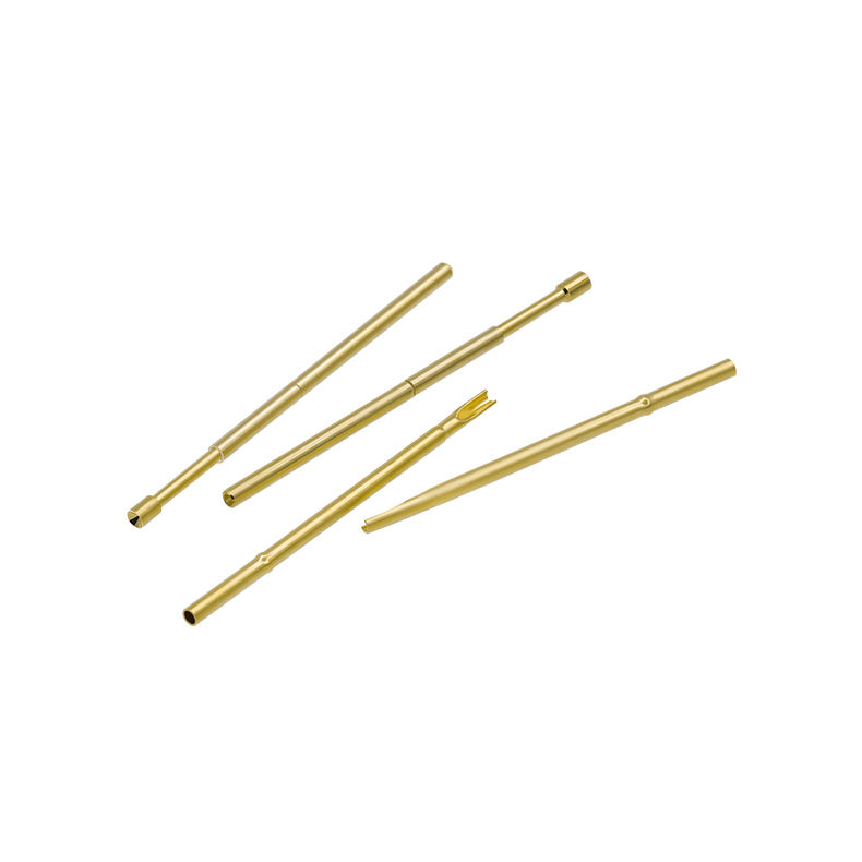 Gold Plated Spring Test Probe with Brass Barrel and BeCu Plunger for Precision