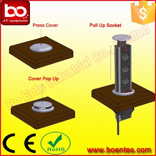 Electric Plugs and Socket for Kitchen Worktop/Tabletop Connection Box