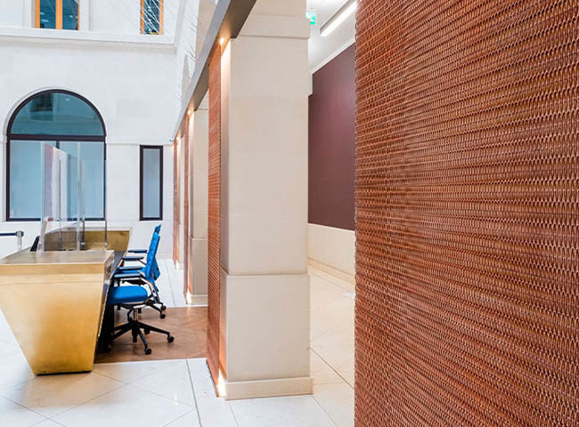 Architectural Spiral Mesh for Interior and Exterior Decoration