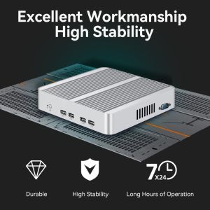 Dual COM Dual LAN DDR3L RAM Industrial Fanless PC With Intel Core i5 4200U