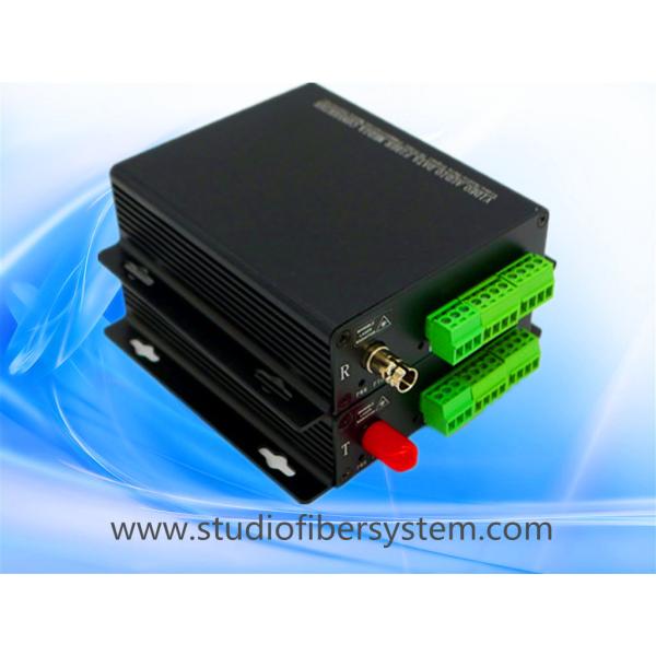 China 4CH analog audio fiber converter with Phoenix connectors for broadcast audio over SM fiber to 20~80KM on sale China 4CH analog audio fiber converter with Phoenix connectors for broadcast audio over SM fiber to 20~80KM on sale