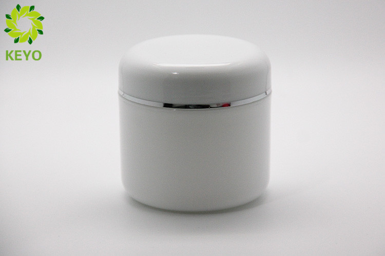 PP Plastic Body Cream Jars 300g White Color Wide Mouth Type With Spoon