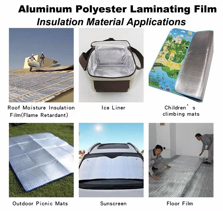 VMPET+VMPET+BOPP Laminated Foil Matte Black Printing For Packaging And Building