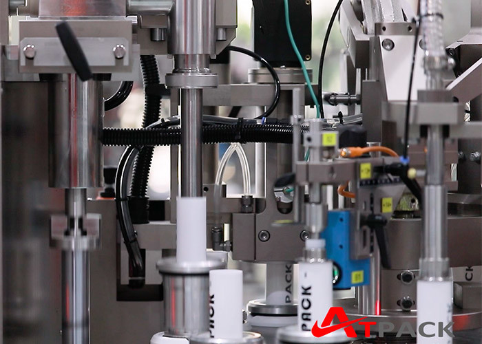 Toothpaste Aluminium Cosmetic Tube Filler High Efficiency PLC Control Easy Operation