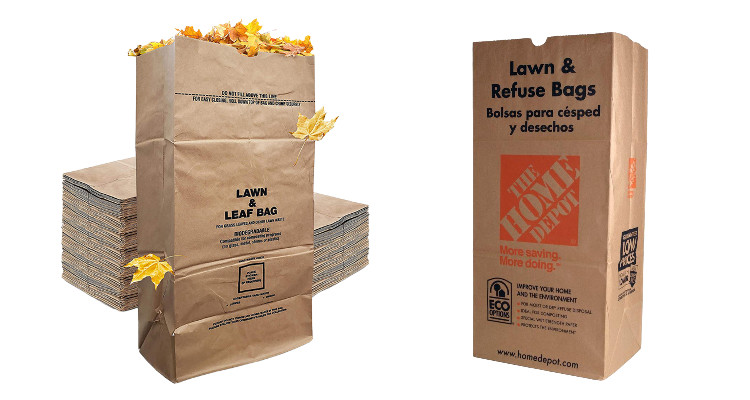 Custom Yard Multiwall Moisture Proof 30 Gallon Kraft Paper Bag For Leaf