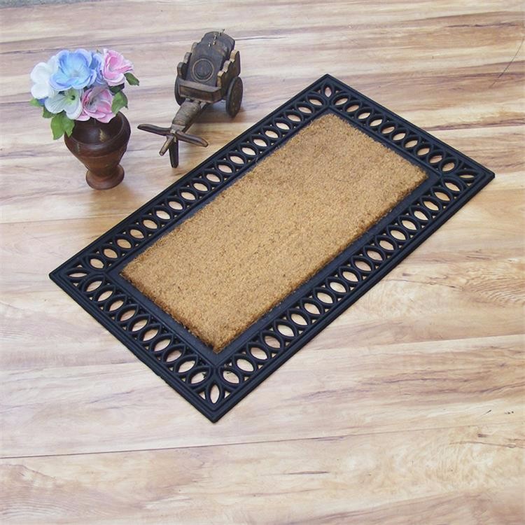Oriental Coir Welcome Doormat Printed Pattern Anti - Slip Feature