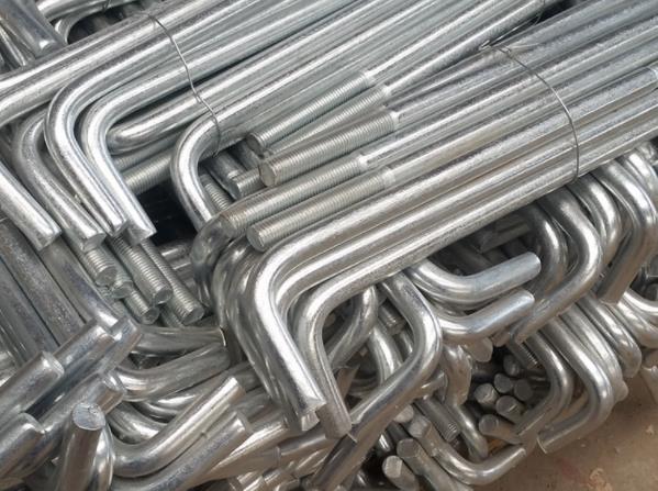 Silver L Type Foundation Anchor Bolt Grade 4.8/ 8.8/ 10.9/ 12.9 Ect for Carbon Steel