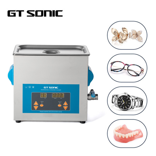 150W 40KHz 6L Digital Ultrasonic Cleaner 1-99 Mins Timer With Stainless Steel Tank