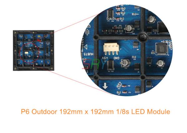 High Definition 6mm Outdoor LED Display Module / Full Color Waterproof LED