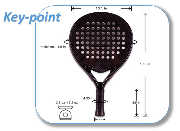 Non-Slip Drop Shot Beach Tennis Racket Soft Eva Padel Carbon Racket