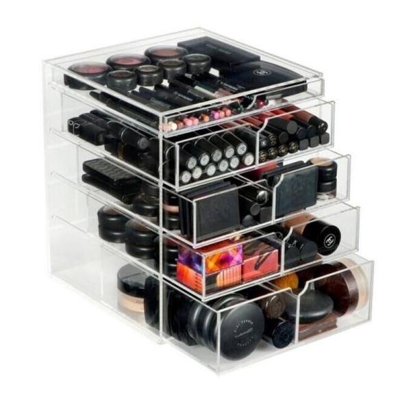 New Clear Acrylic Cosmetic organizer makeup drawers Display