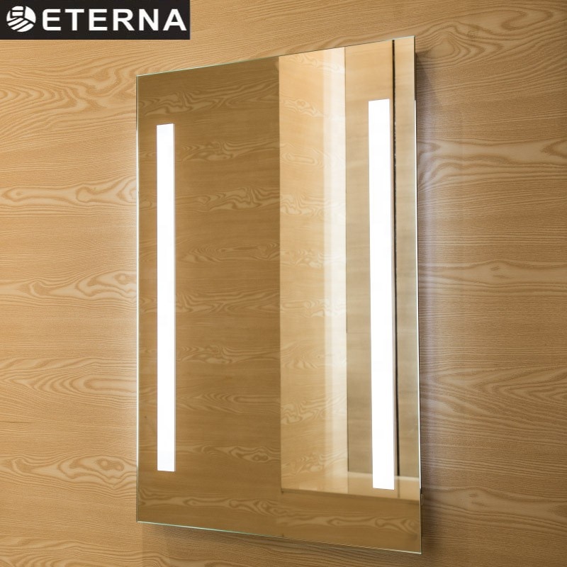 Customized Design Style LED Lighted Bathroom Mirror with Clock and Medicine Cabinet