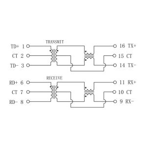 749010012 / LP1102NL Ethernet Isolation Transformer 100 BASE - T Single Port SMT
