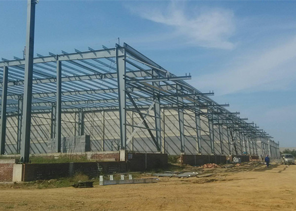 0.8mm Galvanized Z320 Purlin Q345b Steel Building Workshop