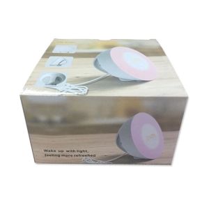 Bluetooth Colorful Wake Up Light Alarm Clock , FM Radio Function Sun Lamp Alarm