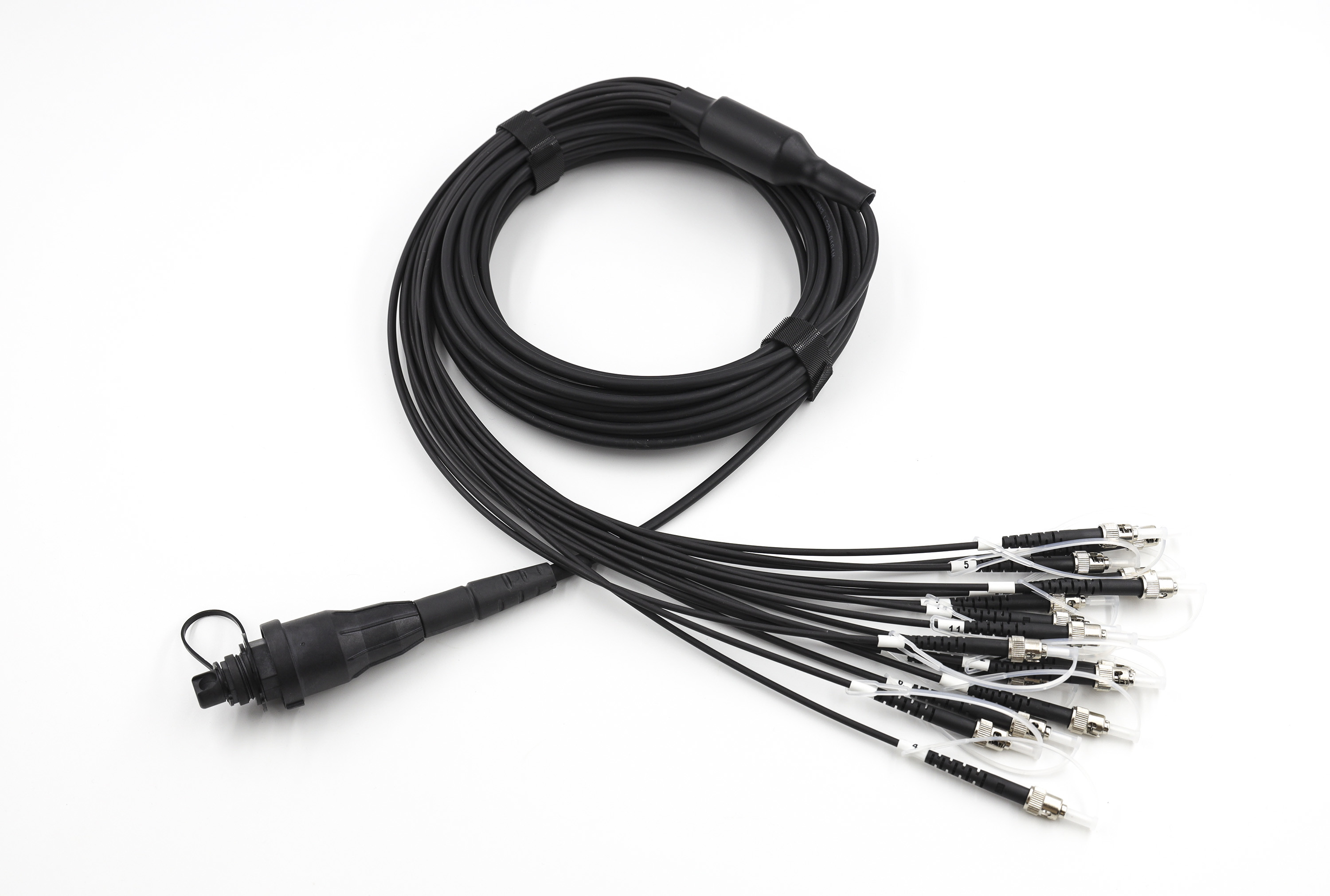 Waterproof MPO Trunk Cable with MPO Breakout Fiber Optic Cable 12/24 Core