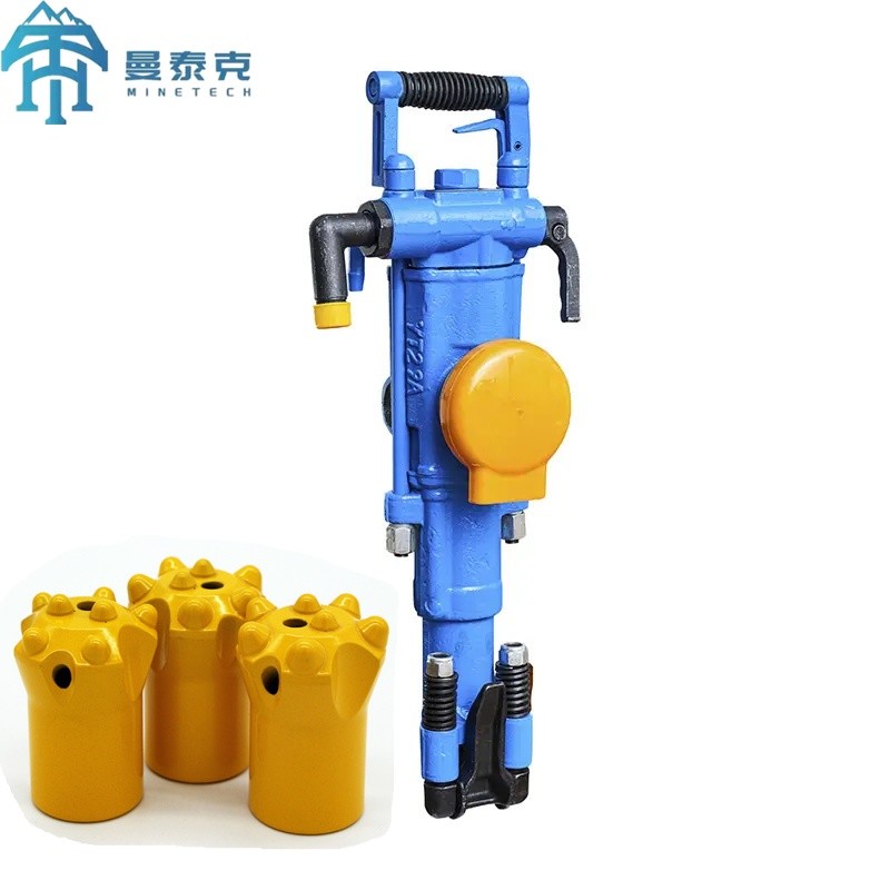 YT27 Portable Pneumatic Hand Held Air Leg Rock Drilling Machine For Hard Rock