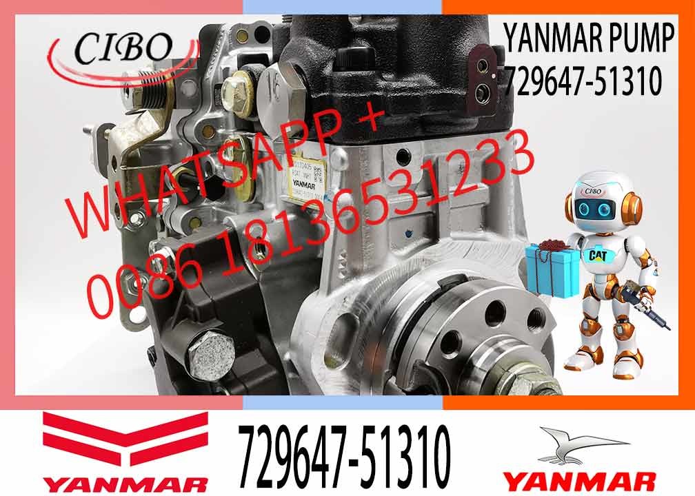 High Pressure Common Rail Fuel Injection Pump Assy For 729647-51310 For 4D88E Komatsu PC 55 Engine YAN-MAR