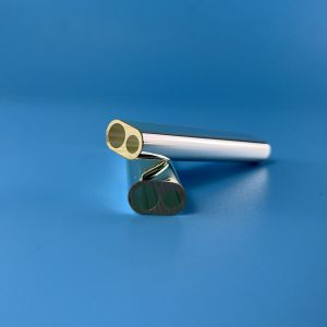 Silver Plated Custom Quartz Flow Tubes Double Bore