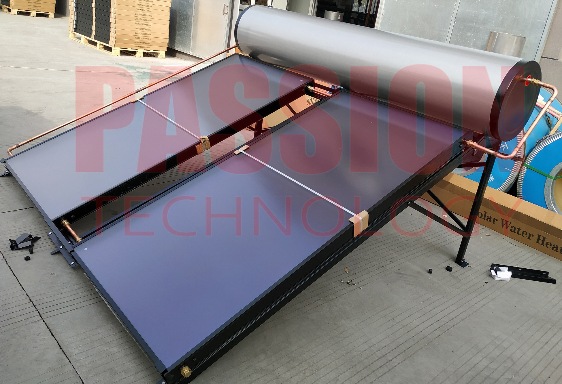 100L 200L 300L Flat Plate Solar Water Heater Rooftop Collector