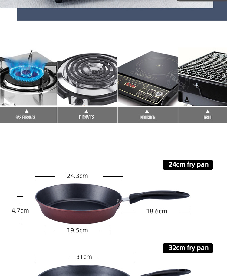 Non Stick Multifunctional Kitchen Cast Iron Cookware Set With Bakelite Handle
