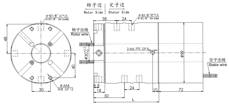 360 Degree Hollow Shaft Electrical Rotary Union Joint