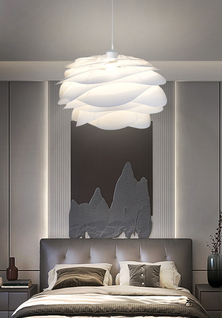 Danish Designer White Rose Chandelier For Bedroom Living Room Hudgins Designer Pendant Lamp(WH-MI-347)