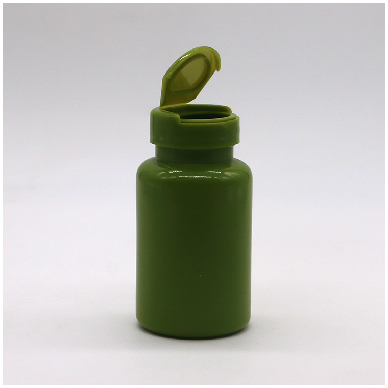 Plastic HDPE Bottle 150ml 5oz Wide Mouth Empty Capsule Containers with Flip Cap