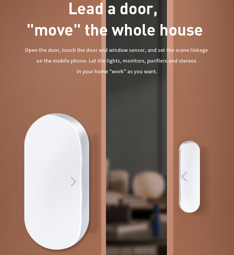 App Remote Assistanceintelligent Linkage Anti-theft Monitoring Tuya Smart Wi-Fi Door Sensor And Window Sensor
