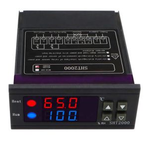 Dual Digital Temperature Humidity Controller AC 110V 220V Thermostat Humidistat