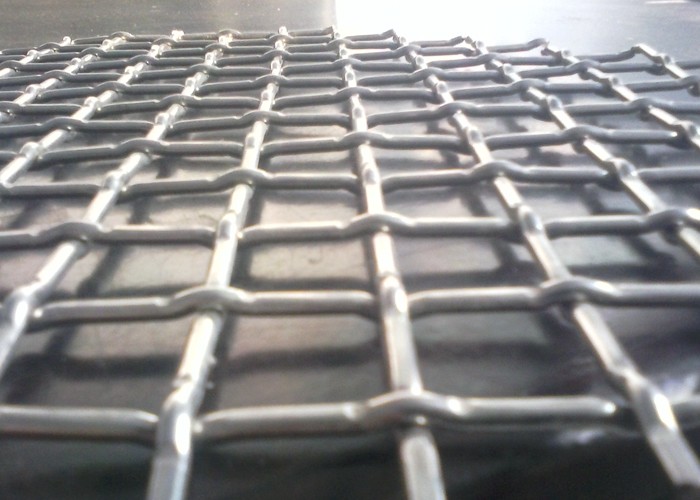 Lock Crimped Wire Mesh Carbon Steel Surface Untreatment Wear Resistance