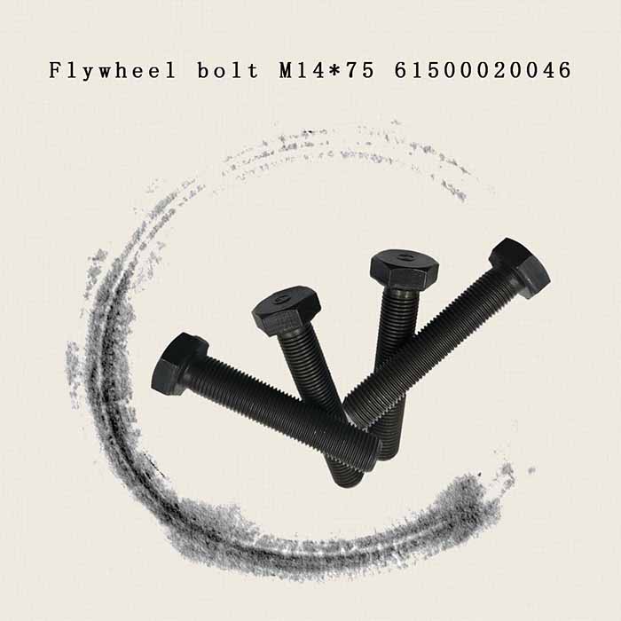 Howo 61500020046 VG1500020046 M14*75MM STEEL flywheel bolt for sinoturk HOWO 371 336 375 hp WEICHAI WD615 wd618