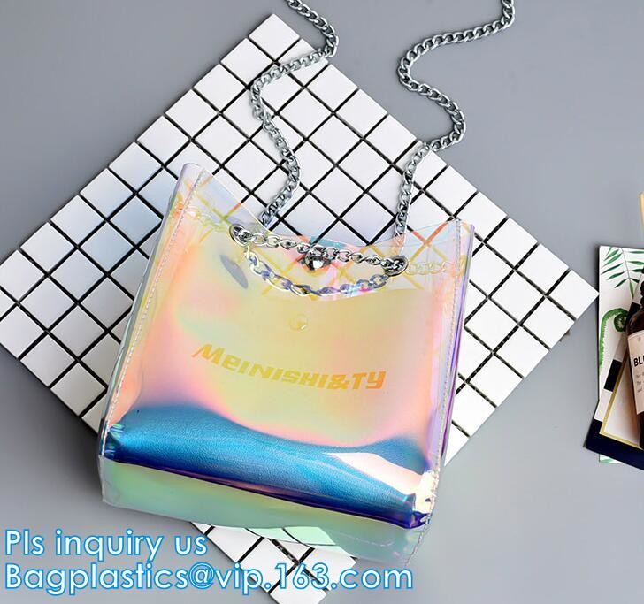 High quality unique PVC PU ladies bag handbag, 100% Clear Purse PVC Beach Clear Handbags, women's bag/handbag/traveling