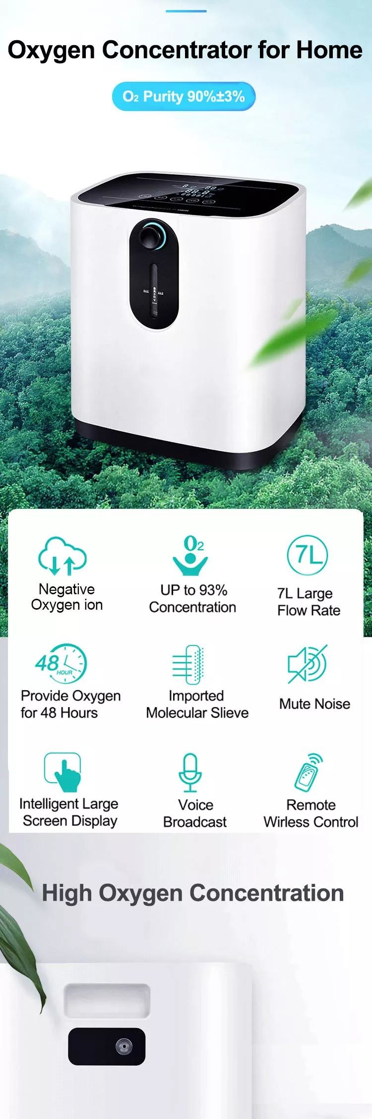1L Amonoy Oxygen Concentrator Generator Machine For Hospital