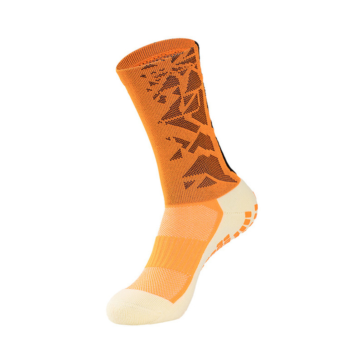 Casual Solid Color Soccer Socks for Men Custom Logo Compression Anti-Slip Sports Socks