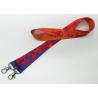 Buy cheap Full Color Polyester Neck Dye Sublimation Lanyards With J - Hook , Stock Free from wholesalers