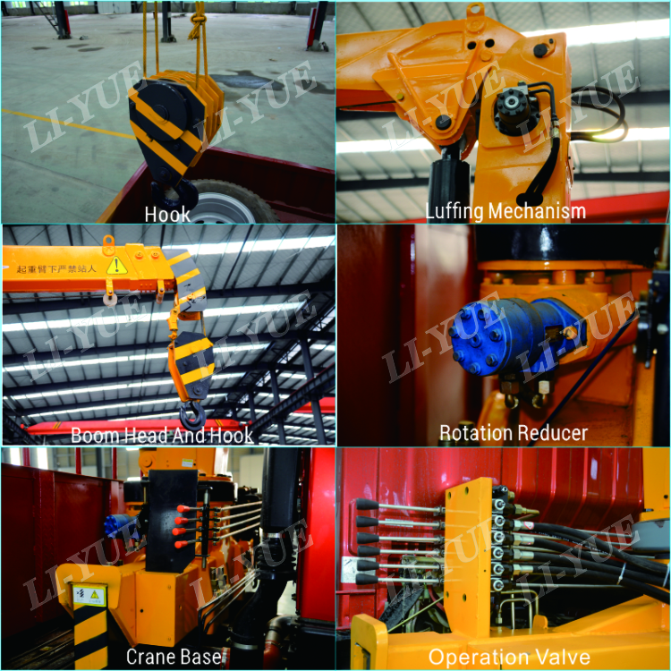 Hydraulic Straight Arm Construction With 3.2 Ton Crane And Rack Cylinder