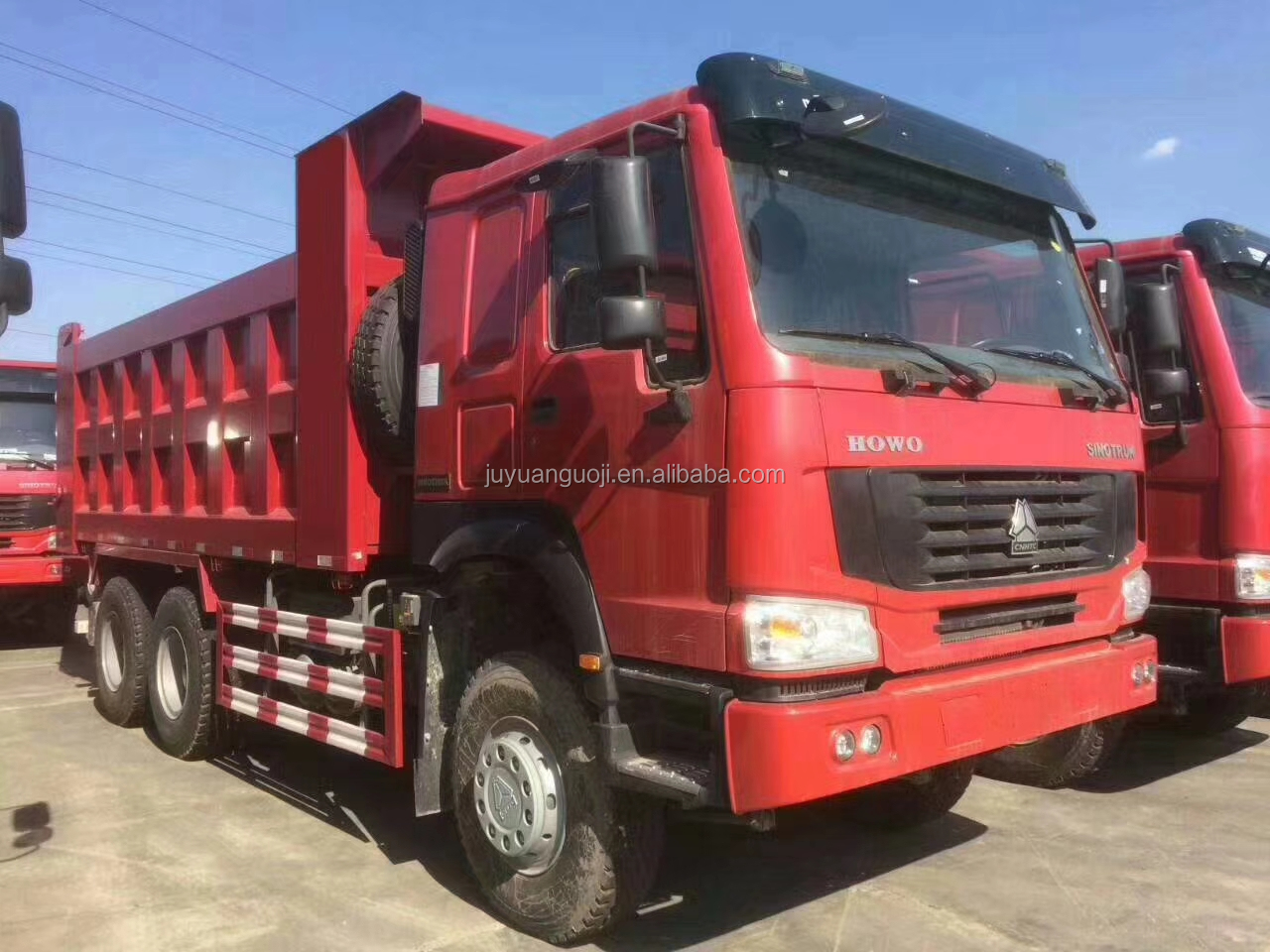 HW76 Cab WEICHAI Engine 371 Hydraulic Cylinder Dump Truck and 40 Ton Sand Tipper Trucks