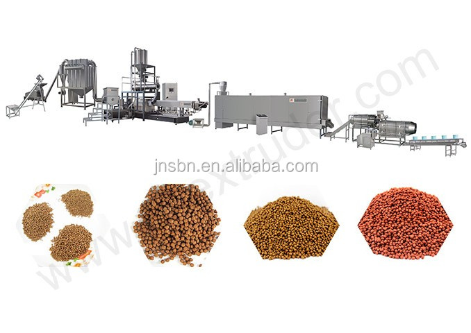 Dry Wet Type Floating Animal Feed Processing Equipment / Fish Feed Machine 1-5T/H