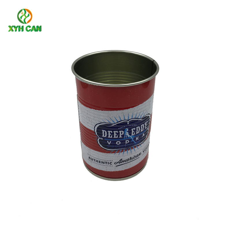 Alcohol Tin Can Vodka Packaging CMYK Printing 500ml Water Tin Cup