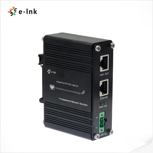 Quality 12~48V DC Power Input Industrial 5G PoE+ Injector for sale